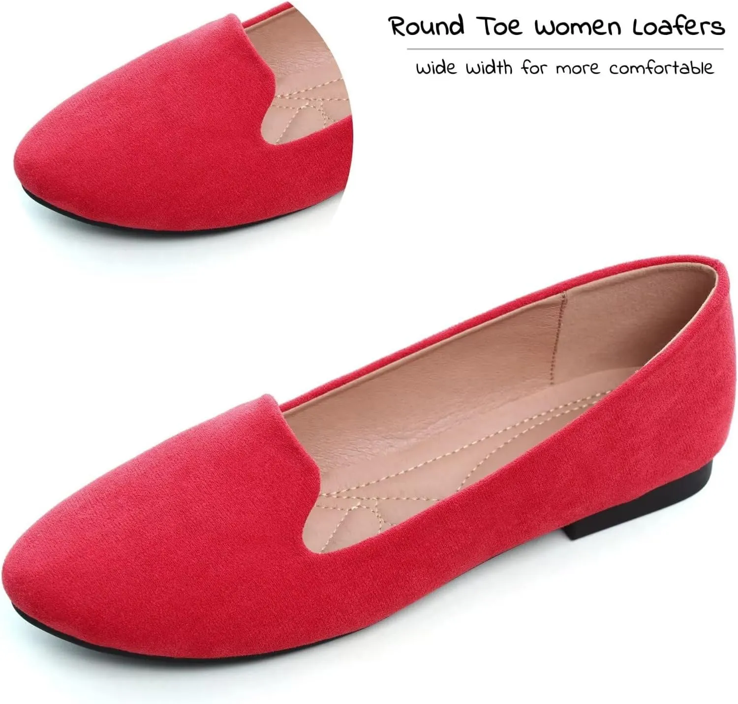 SAILING LU Women Round Toe Flats Comfortable Fashion Ballet Flat Shoes for Women Dressy Slip-ons Loafers