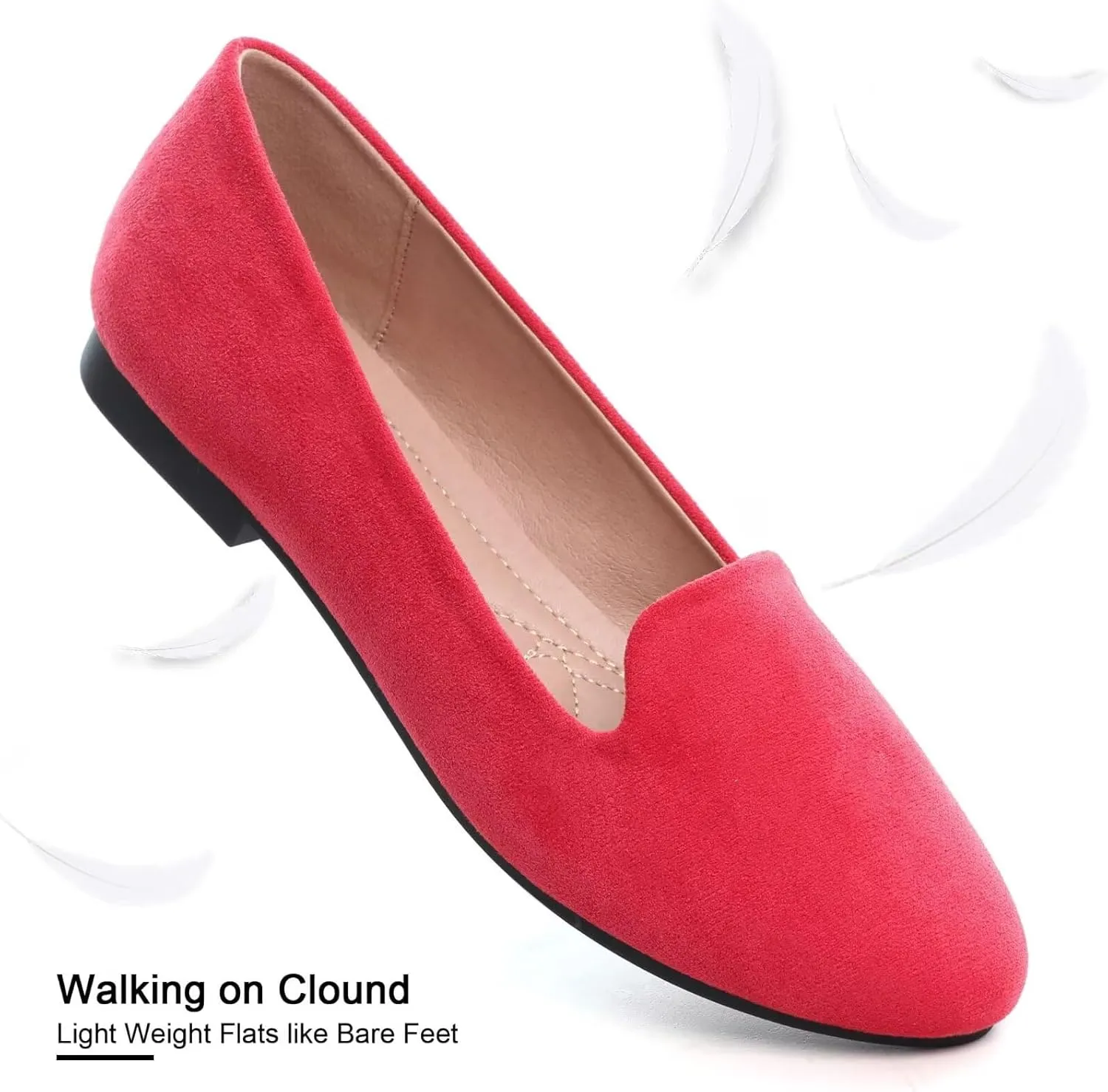 SAILING LU Women Round Toe Flats Comfortable Fashion Ballet Flat Shoes for Women Dressy Slip-ons Loafers