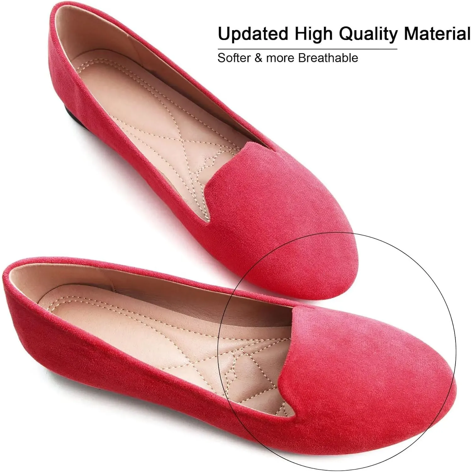 SAILING LU Women Round Toe Flats Comfortable Fashion Ballet Flat Shoes for Women Dressy Slip-ons Loafers