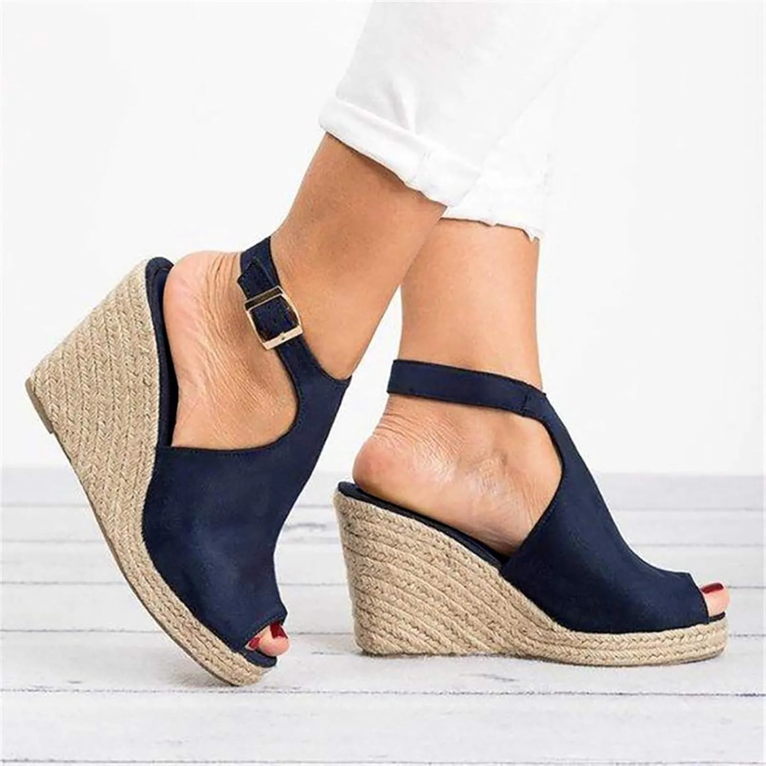 Sandals Women Dressy Summer, Sandals for Women Suede Peep Toe Ankle Booties Cut Out Stacked Heel Ankle Boots