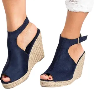 Sandals Women Dressy Summer, Sandals for Women Suede Peep Toe Ankle Booties Cut Out Stacked Heel Ankle Boots