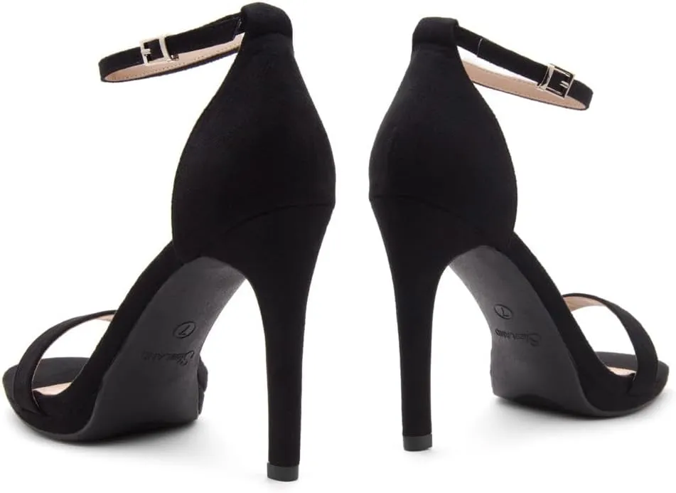 Shoe Land Women’s High Heels – Open Toe Stiletto Heels with Adjustable Ankle Strap | Dressy Sexy Strappy Heeled Sandals for Wedding, Prom, Party & Evening Wear