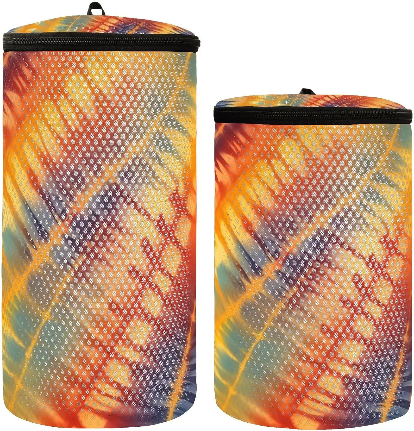 shoe washing machine bag Dynamic Watercolor Tiedye Pattern mesh laundry bags with Zipper Closure 2PCS Laundry Bags for Sneakers Slipper Sock Travel