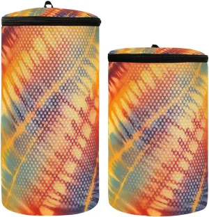 shoe washing machine bag Dynamic Watercolor Tiedye Pattern mesh laundry bags with Zipper Closure 2PCS Laundry Bags for Sneakers Slipper Sock Travel