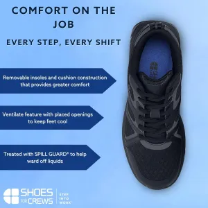 Shoes for Crews Energy II, WomenÔøΩs Slip Resistant Comfortable Sneakers, Size 8.5 Black