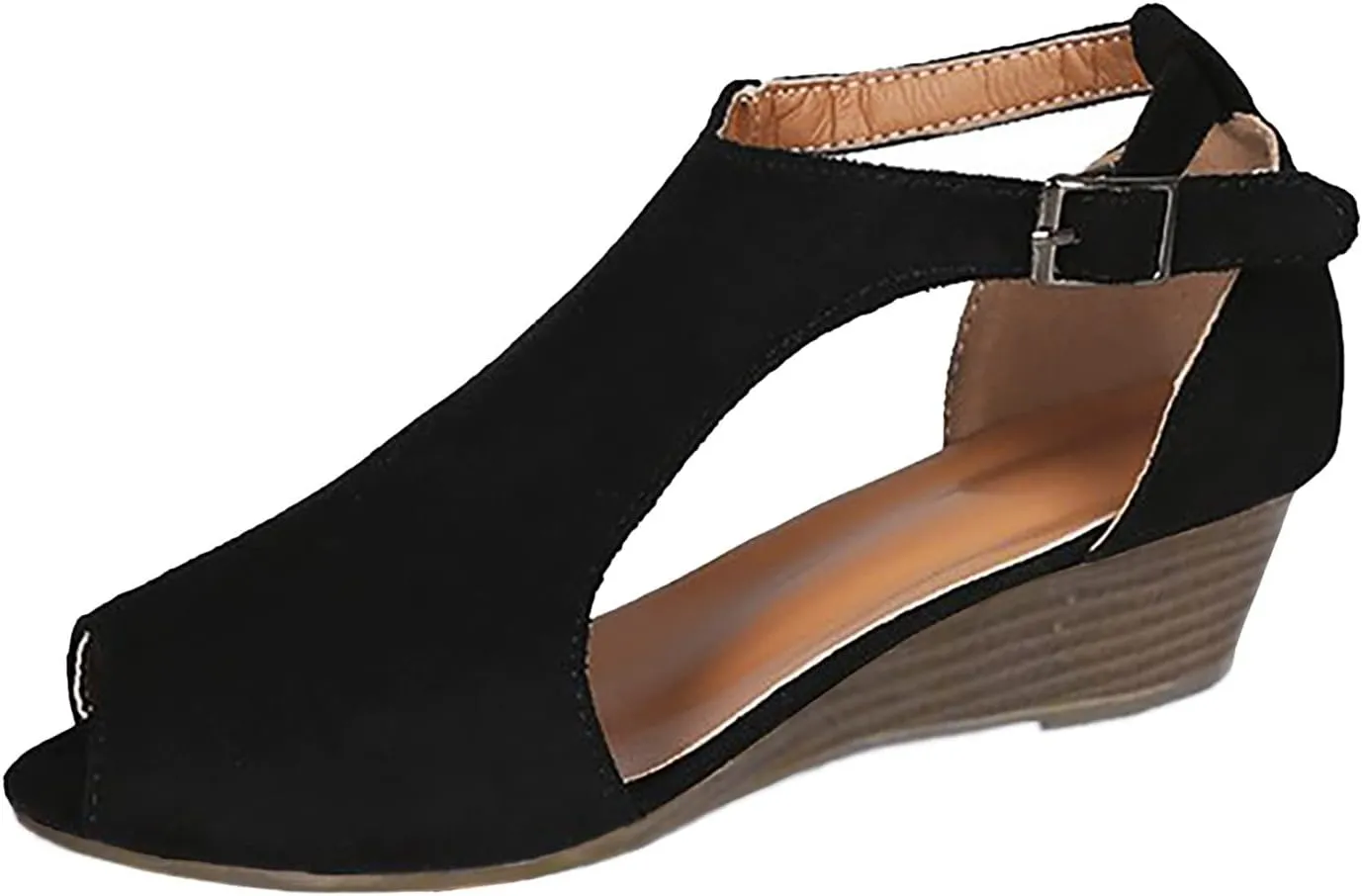 Shoes for Women Dressy, Women's Suede Peep Toe Ankle Booties Cut Out Stacked Block Heel Ankle Boots Drssy