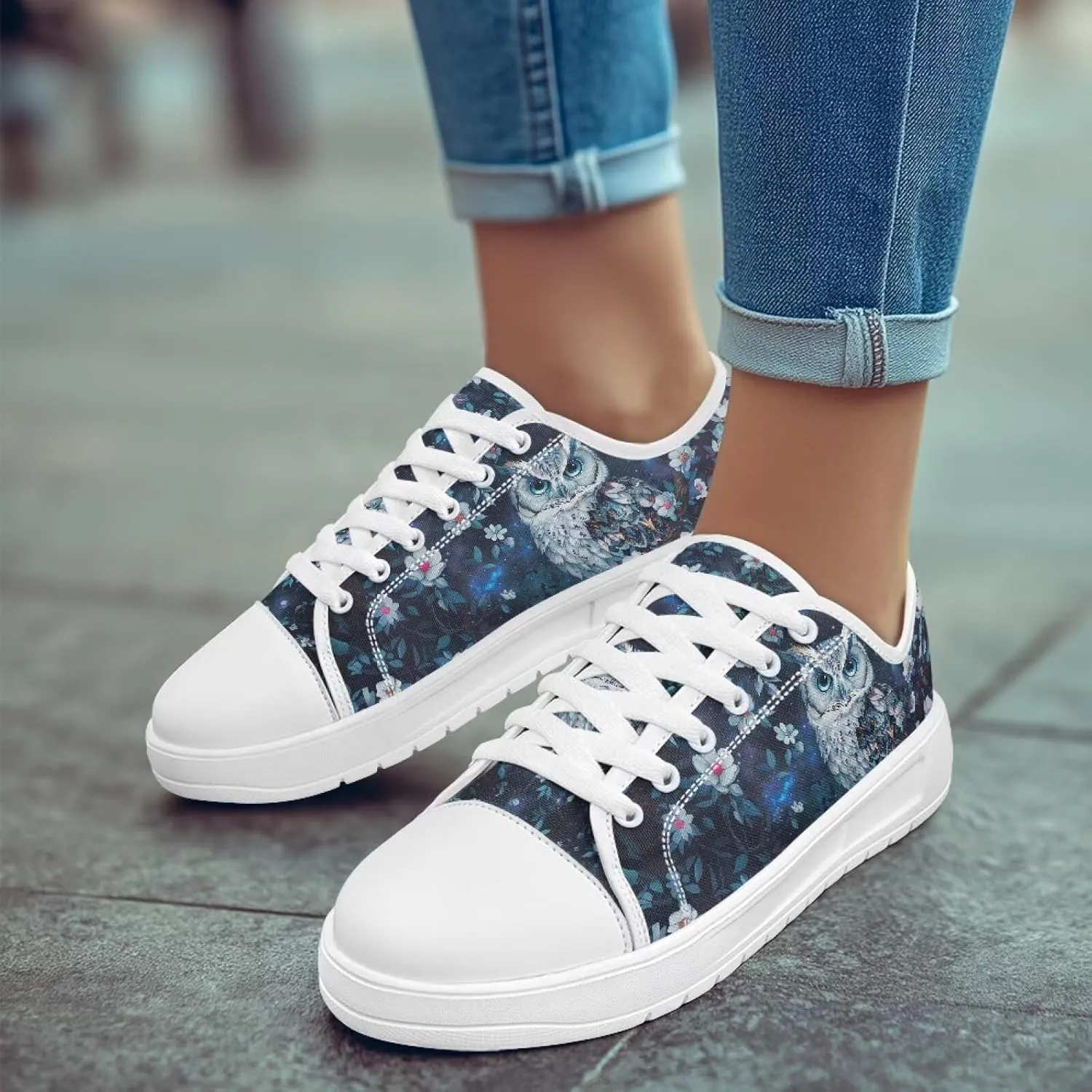 Slip on Sneakers Womens Wide Width Casual Breathable Polyester Running Sneakers Lightweight Low Top Soft Sole Walking Shoes
