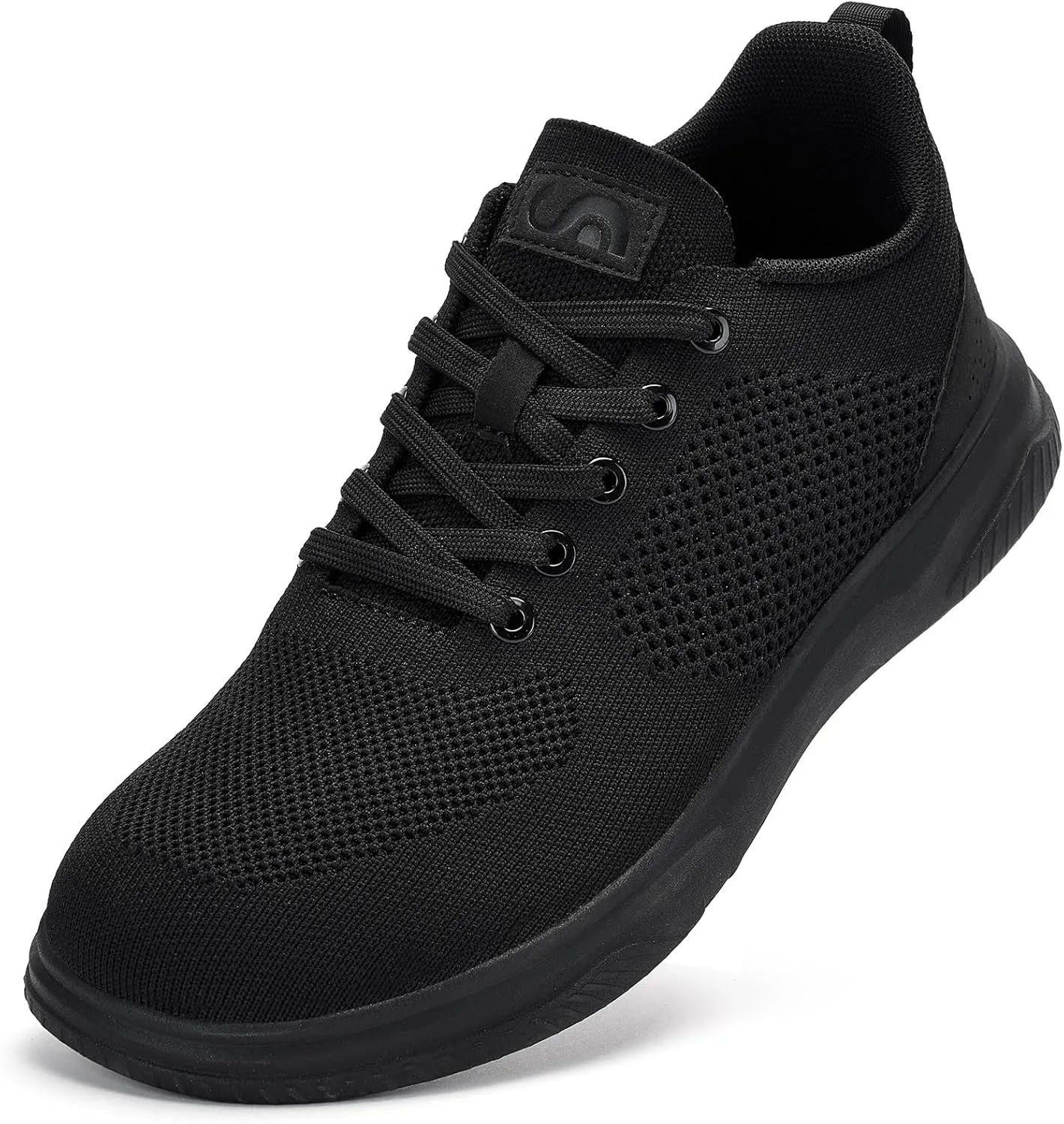 Slow Man Wide Toe Box Shoes for Men Dress Sneakers Casual Comfortable Mesh Oxford Business Sneaker Breathable Office Walking Shoe Black 11