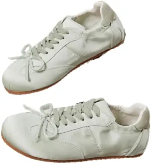 Sneakerina Ballet Sneaker Shoes For Women Girls Flats Cute Casual Lightweight Running Soft with Bow Decorated - Y2K Retro Non Slip Tennis & Racquet Sport Preppy Elegant Athleisure Comfortable Walking