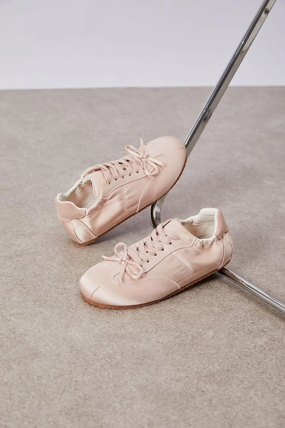 Sneakerina Ballet Sneaker Shoes For Women Girls Flats Cute Casual Lightweight Running Soft with Bow Decorated - Y2K Retro Non Slip Tennis & Racquet Sport Preppy Elegant Athleisure Comfortable Walking