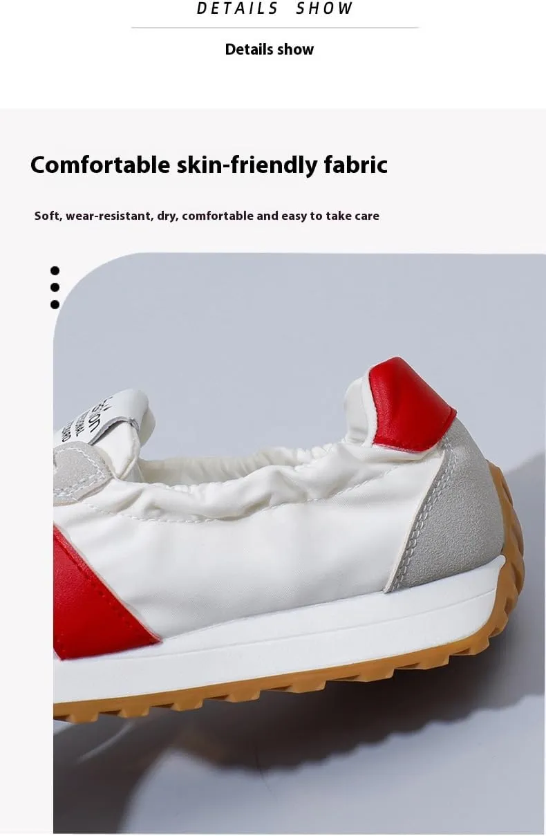 Sneakerina Lace-up Satin Ballet Sneakers Women Girls Cute Y2K Lightweight Round Toes Breathable Non-Slip Chunky Sole Casual Leather Platform Sneakers Preppy Back To School Gifts Daughter Granddaughter