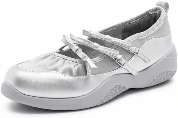 Sneakerina Preppy Ballet Sneakers for Women Girls Kawaii Y2K Retro Non-Slip Flat Chunky Sole Casual Satin Lace-Up Flat Platform Sneakers Back to School Gifts for Daughter Granddaughter