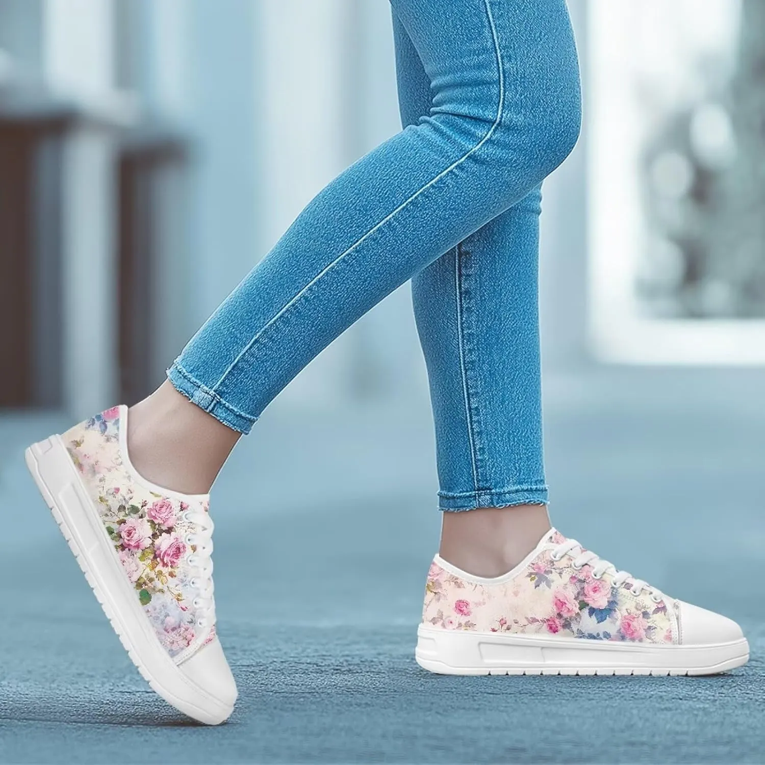 Sneakers for Women Memory Foam Spring Shoes for Women Footwear Slip-On Canvas Shoes Non Slip Fashion 5.5-13.5