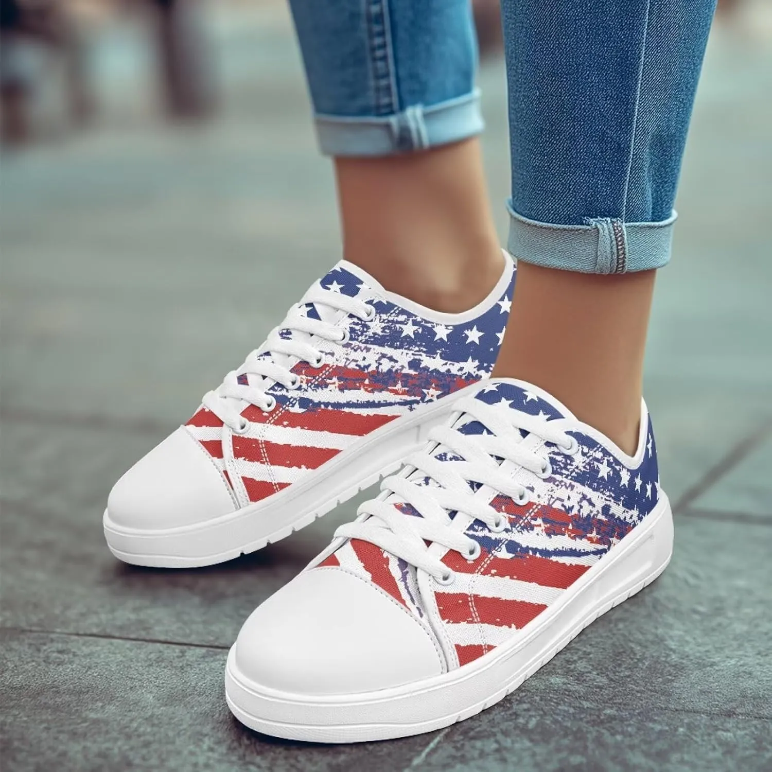 Sneakers for Women Memory Foam Spring Shoes for Women Footwear Slip-On Canvas Shoes Non Slip Fashion 5.5-13.5
