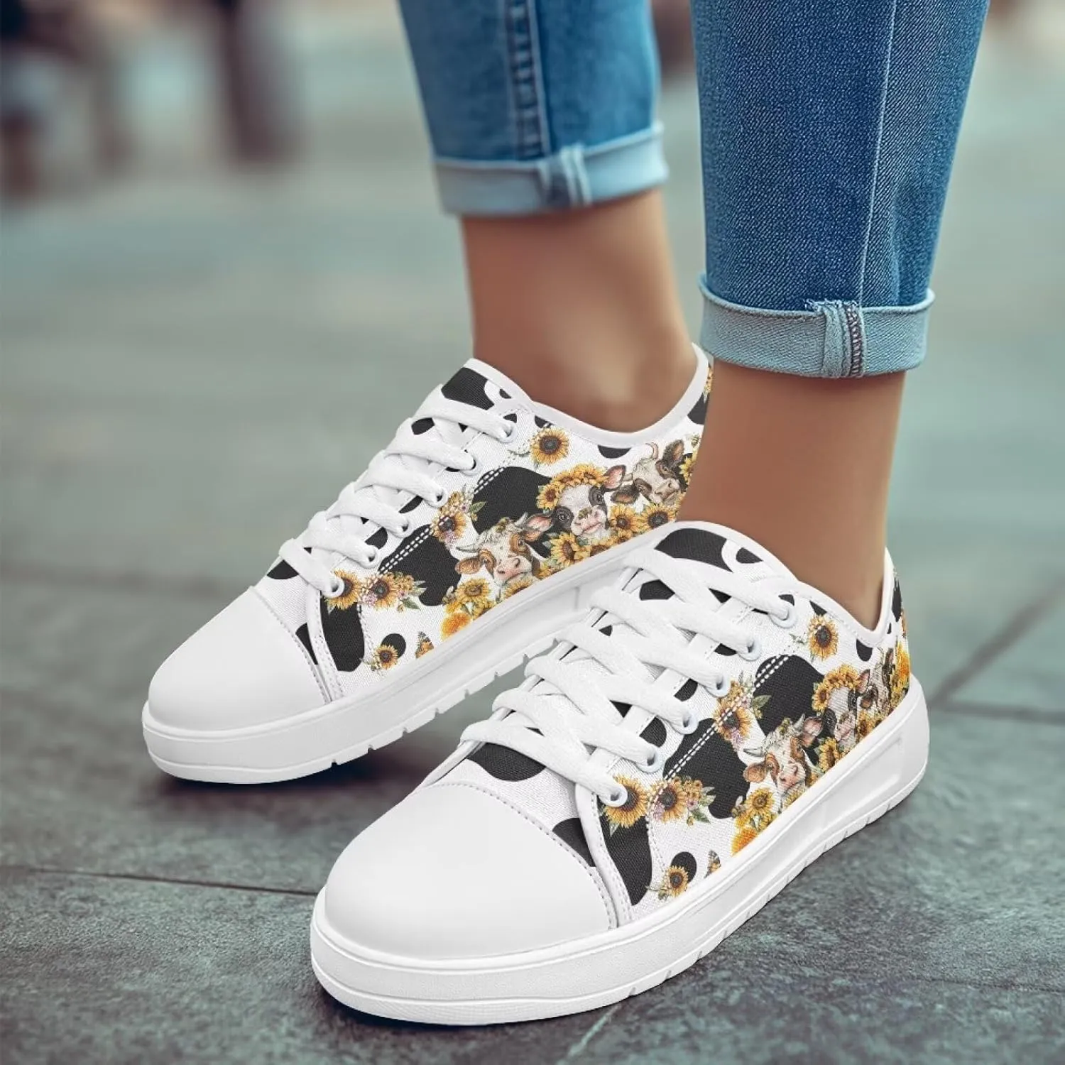 Sneakers for Women Shoes Footwear Memory Foam Insole Lightweight and Non-Slip Sole Lace Up Fashion Sneaker
