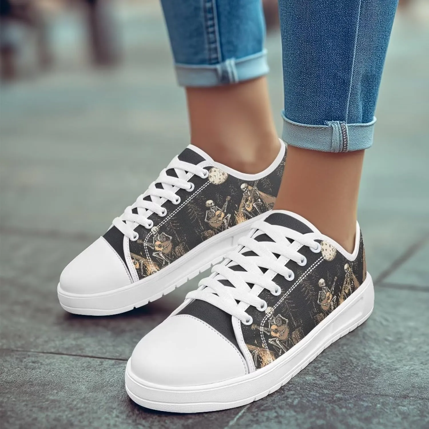 Sneakers for Women Shoes Footwear Memory Foam Insole Lightweight and Non-Slip Sole Lace Up Fashion Sneaker