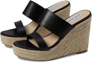 Steve Madden Sunrise Wedge Sandals for Women - Jute Wrapped Wedge Heel, Padded Footbed, and Open-Toe