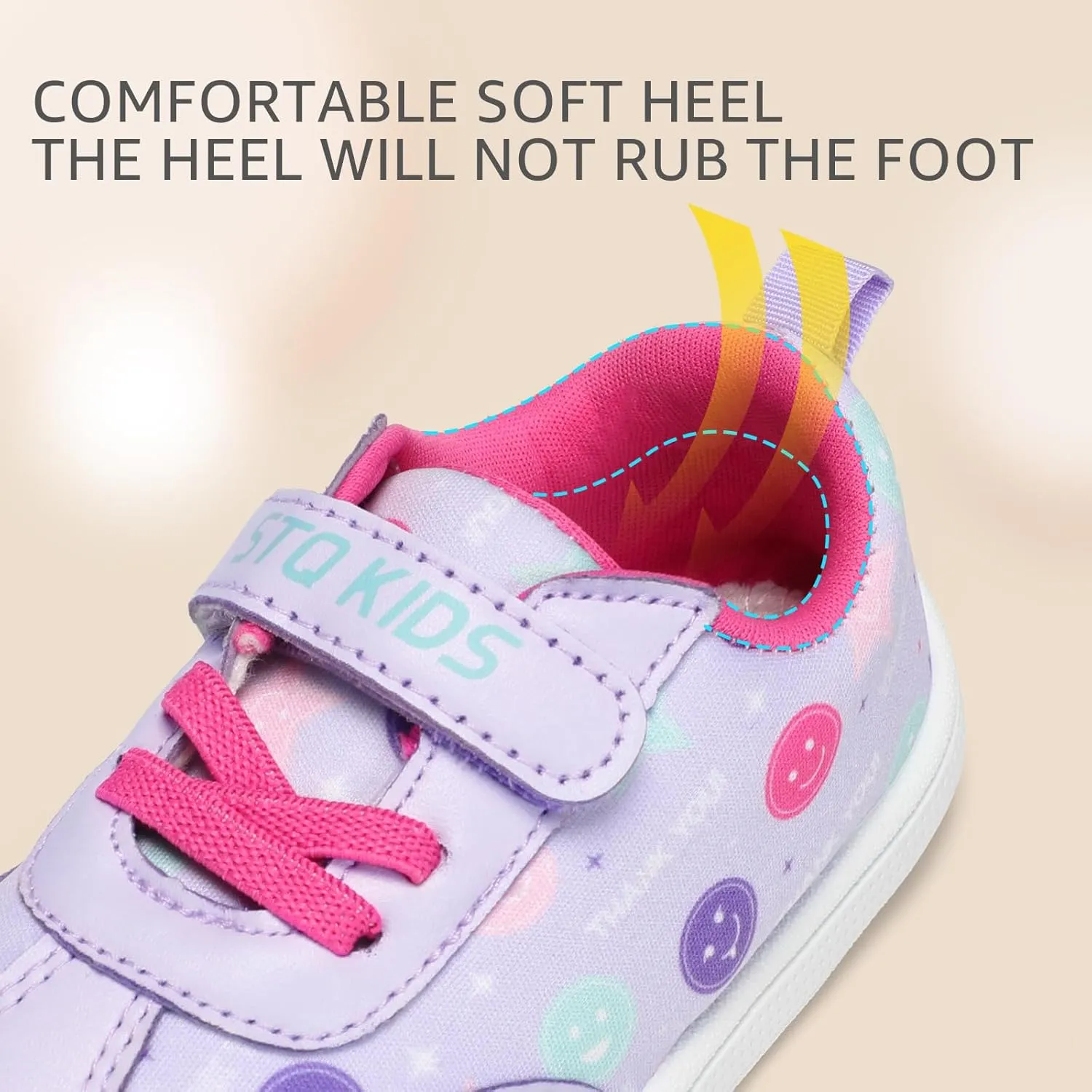 STQ Toddler Girls Boys Wide Toe Barefoot Shoes Kids Walking Tennis Comfort Sneakers Lightweight Breathable Gym Shoe