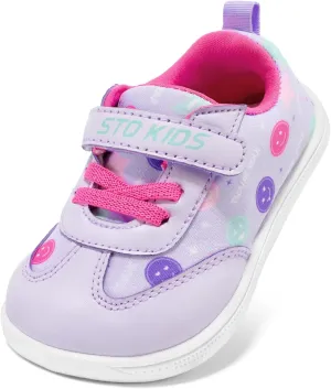 STQ Toddler Girls Boys Wide Toe Barefoot Shoes Kids Walking Tennis Comfort Sneakers Lightweight Breathable Gym Shoe