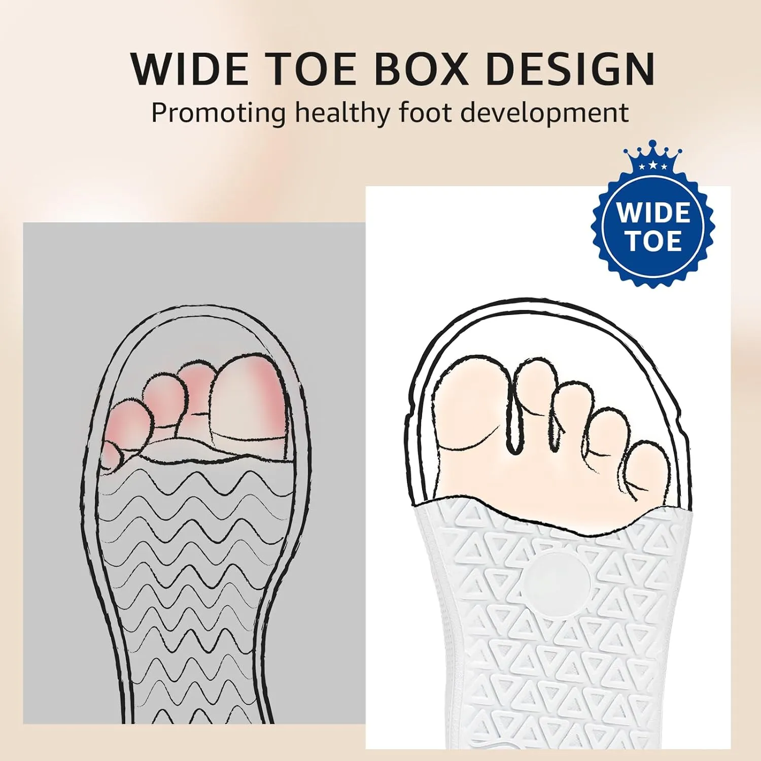 STQ Toddler Girls Boys Wide Toe Barefoot Shoes Kids Walking Tennis Comfort Sneakers Lightweight Breathable Gym Shoe