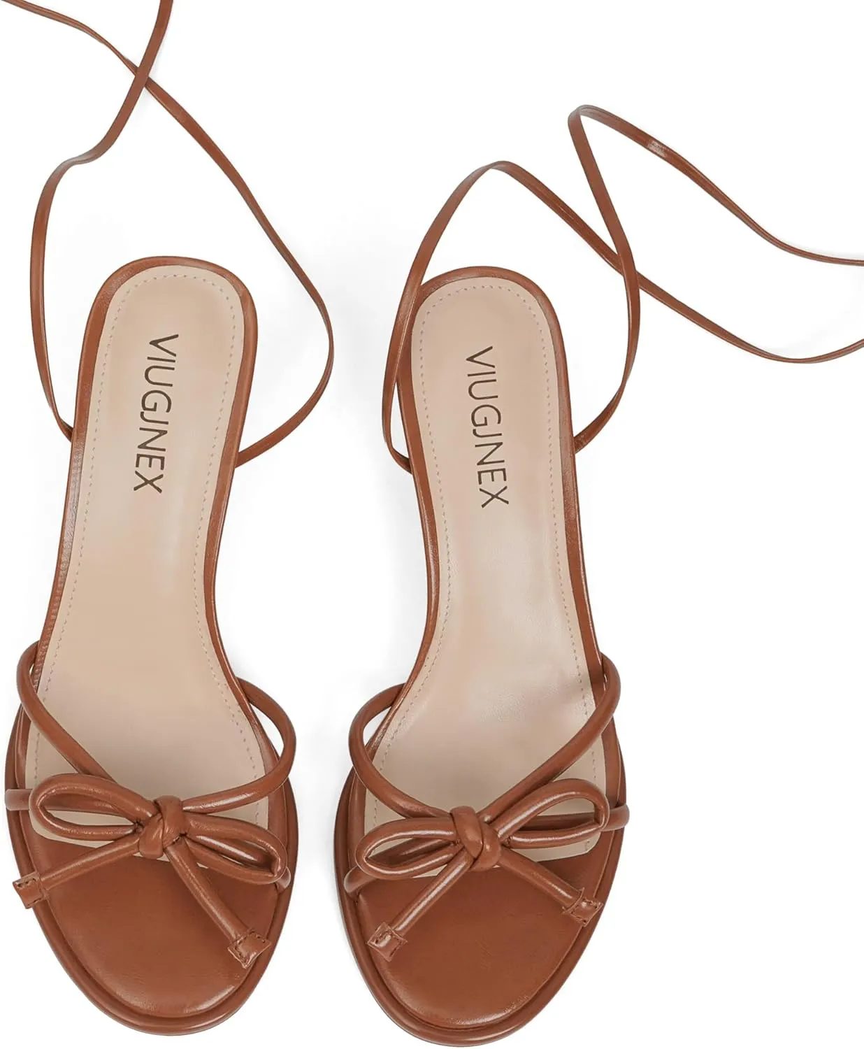 Strappy Heels Bow Tie Kitten Heels for Women Lace up Sandals Rounded Toe Party Dressy Prom Shoes