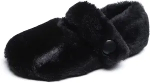 Stunner Women Warm Winter Slippers Fur Lined Slip On Waterproof Indoor Outdoor Warm Mules