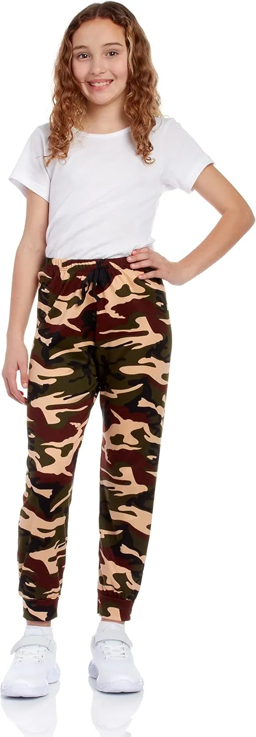 Sweet Hearts Girls Sweatpants - 3 Pack Super Soft Girls' Activewear Performance Jogger Pants: Made in USA (Sizes: 5-18)