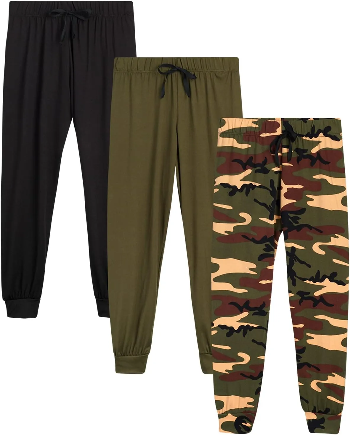 Sweet Hearts Girls Sweatpants - 3 Pack Super Soft Girls' Activewear Performance Jogger Pants: Made in USA (Sizes: 5-18)
