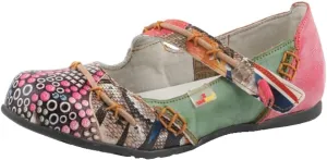 TMA EYES Multicolor Stitching Flat Soft Sole Unique Walking Style Women Shoes