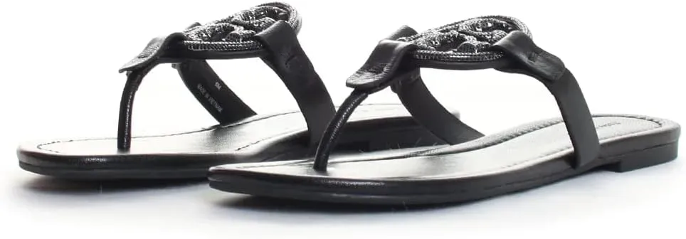 Tory Burch womens Miller Pave Slippers, Perfect Black, 9.5