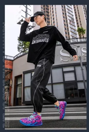 Unisex Basketball Sneakers Breathable Athletic Shoes with Multi Color Matching Design, Dynamic Traction All-Day Comfort for Indoor/Outdoor Courts