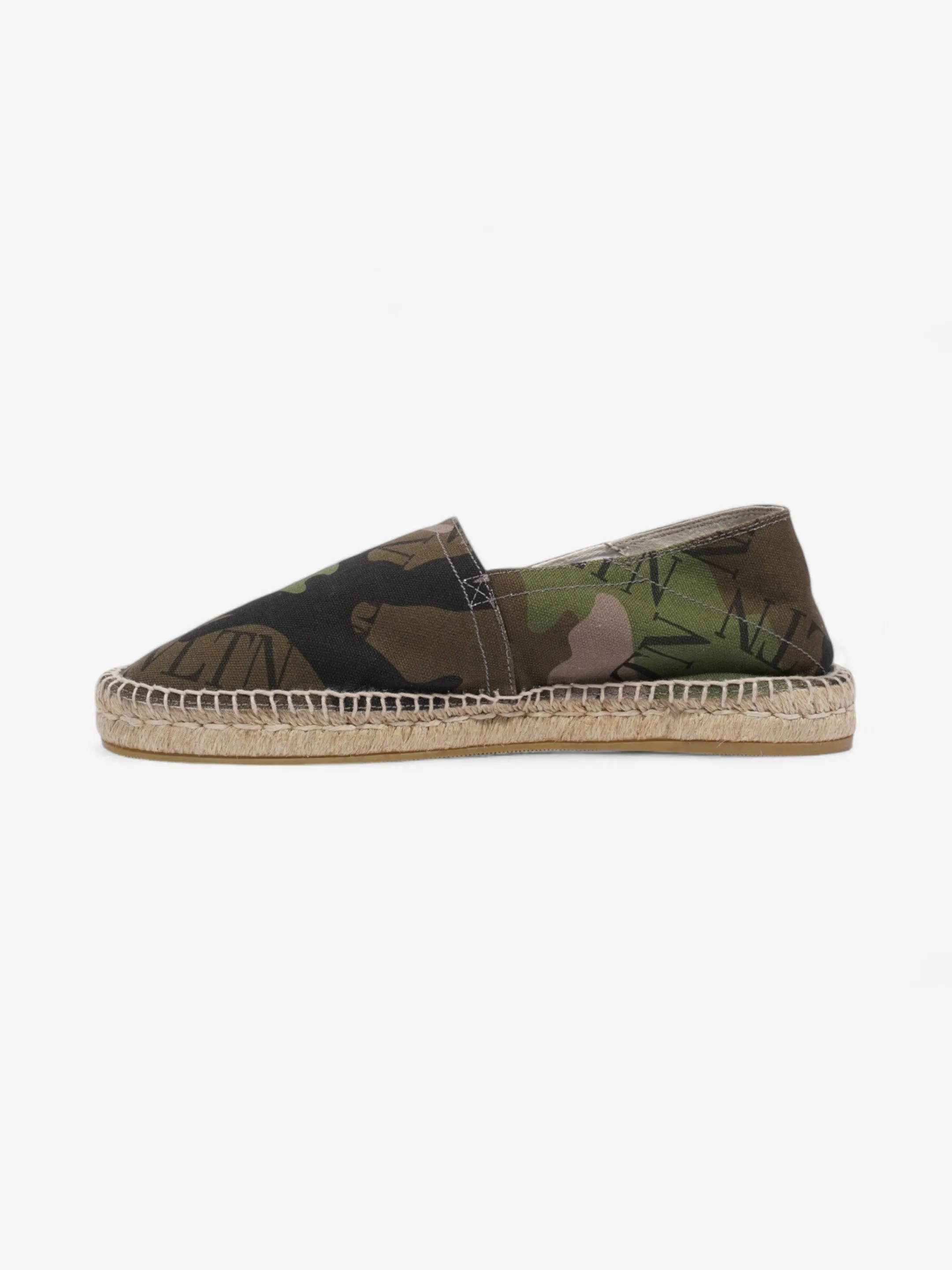 Valentino Logo Espadrilles Camouflage / Black Canvas EU 42 UK 8