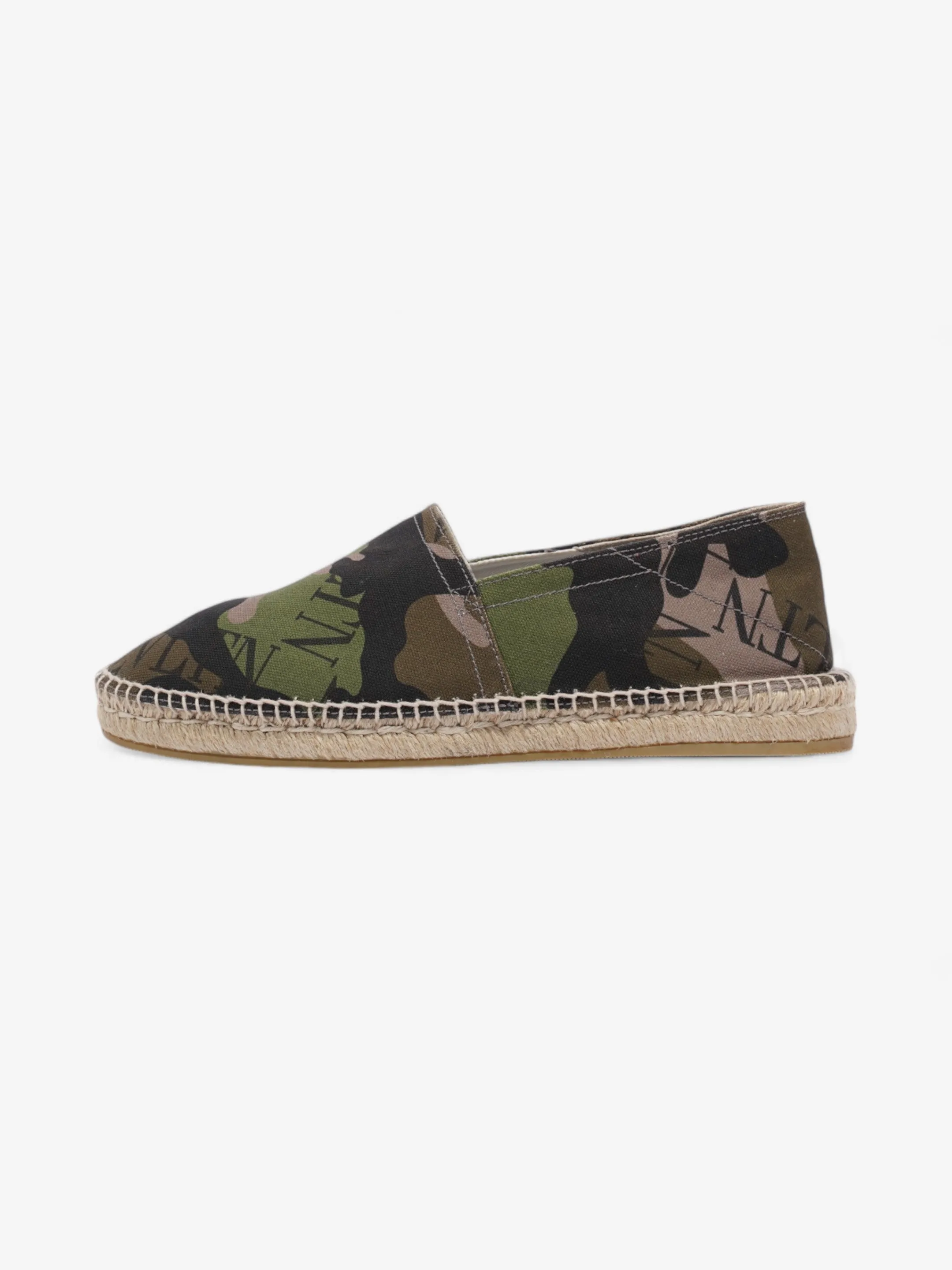 Valentino Logo Espadrilles Camouflage / Black Canvas EU 42 UK 8