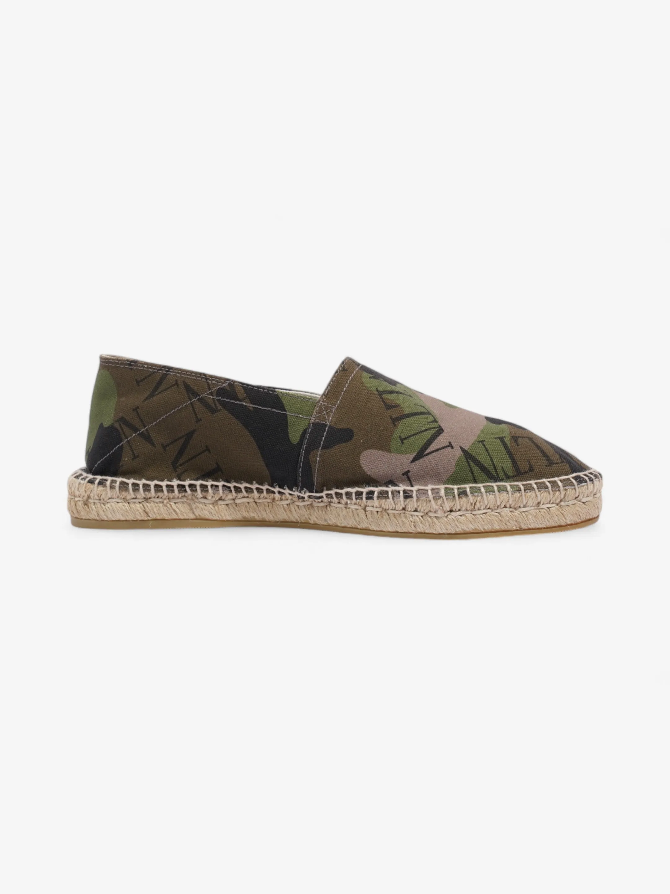 Valentino Logo Espadrilles Camouflage / Black Canvas EU 42 UK 8