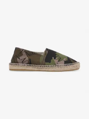 Valentino Logo Espadrilles Camouflage / Black Canvas EU 42 UK 8