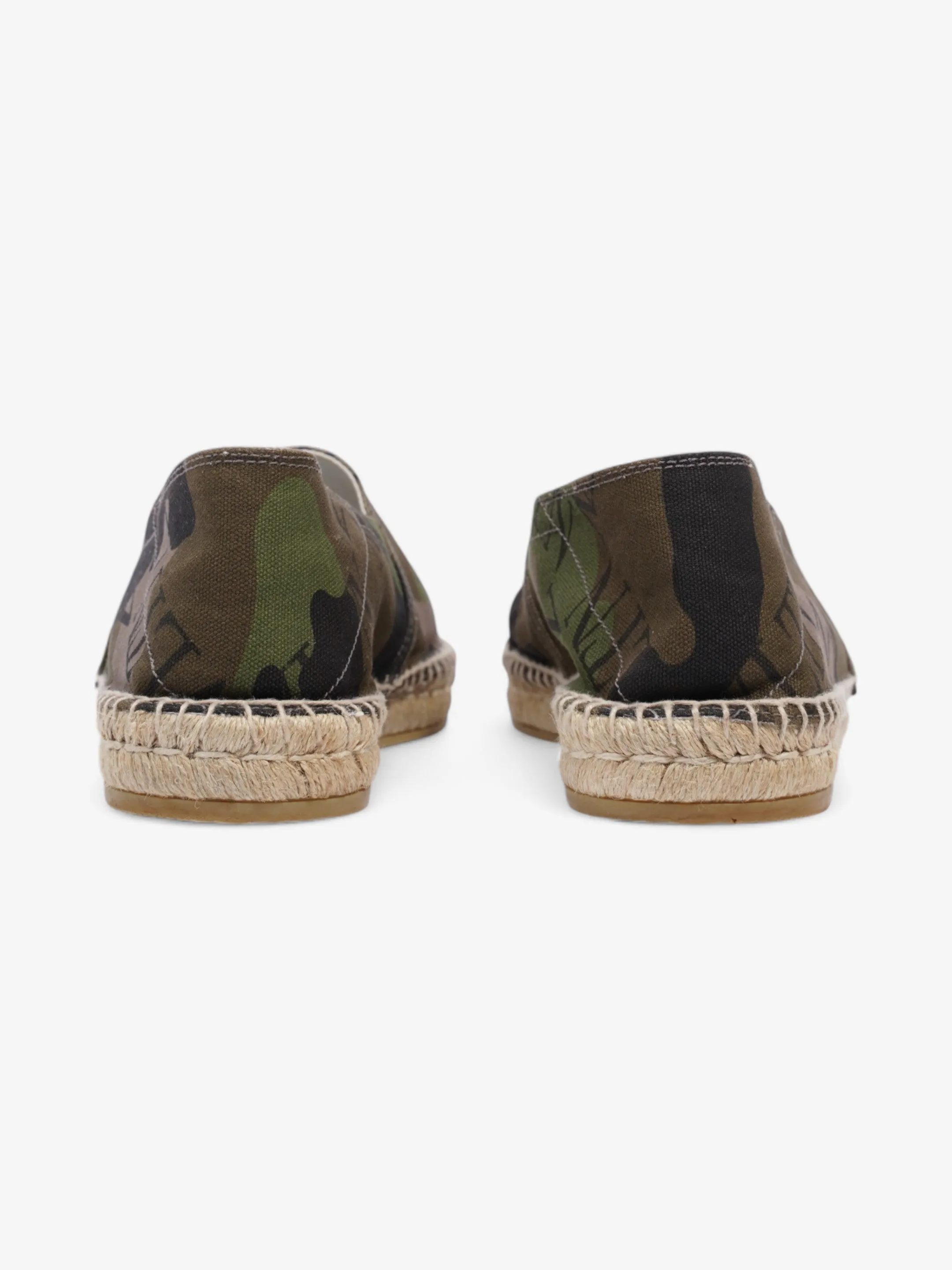 Valentino Logo Espadrilles Camouflage / Black Canvas EU 42 UK 8