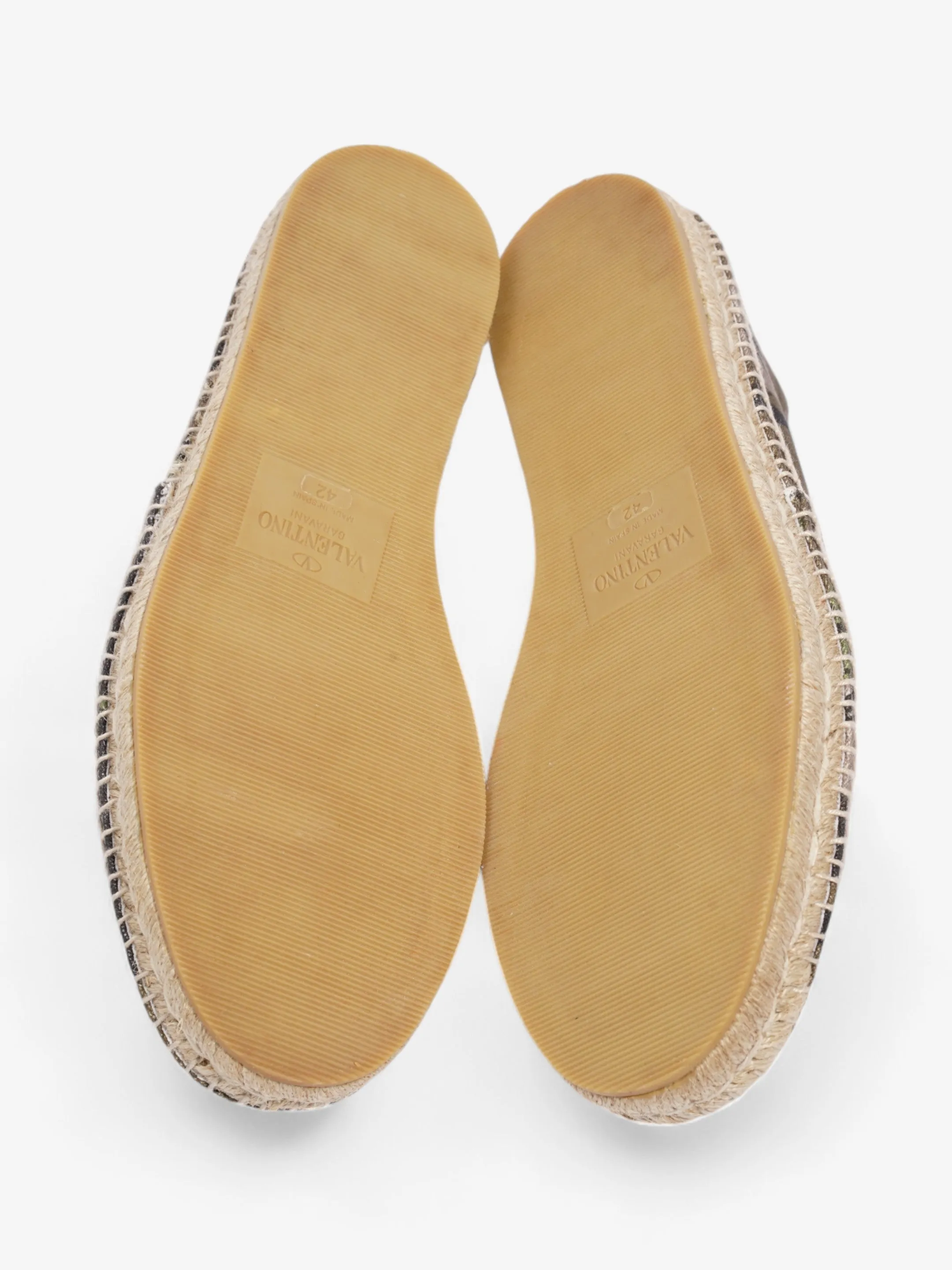 Valentino Logo Espadrilles Camouflage / Black Canvas EU 42 UK 8