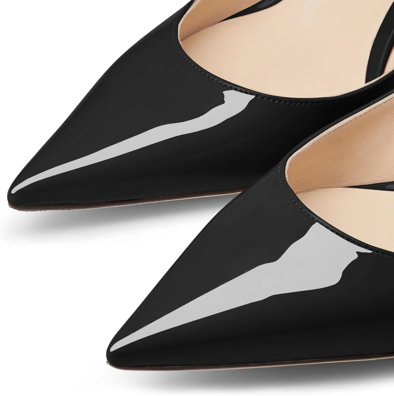 Vaslemuse Women Rhinestone Heeled Mules Pointed Toe Strappy Mule Sandals Stiletto High Heels Slip On Bridal Wedding Pumps for Women