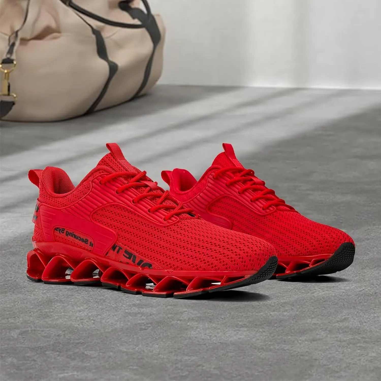 Vooncosir Men's Fashion Sneakers Breathable Mesh Running Shoes Blade Non Slip Soft Sole Casual Athletic Walking Shoes