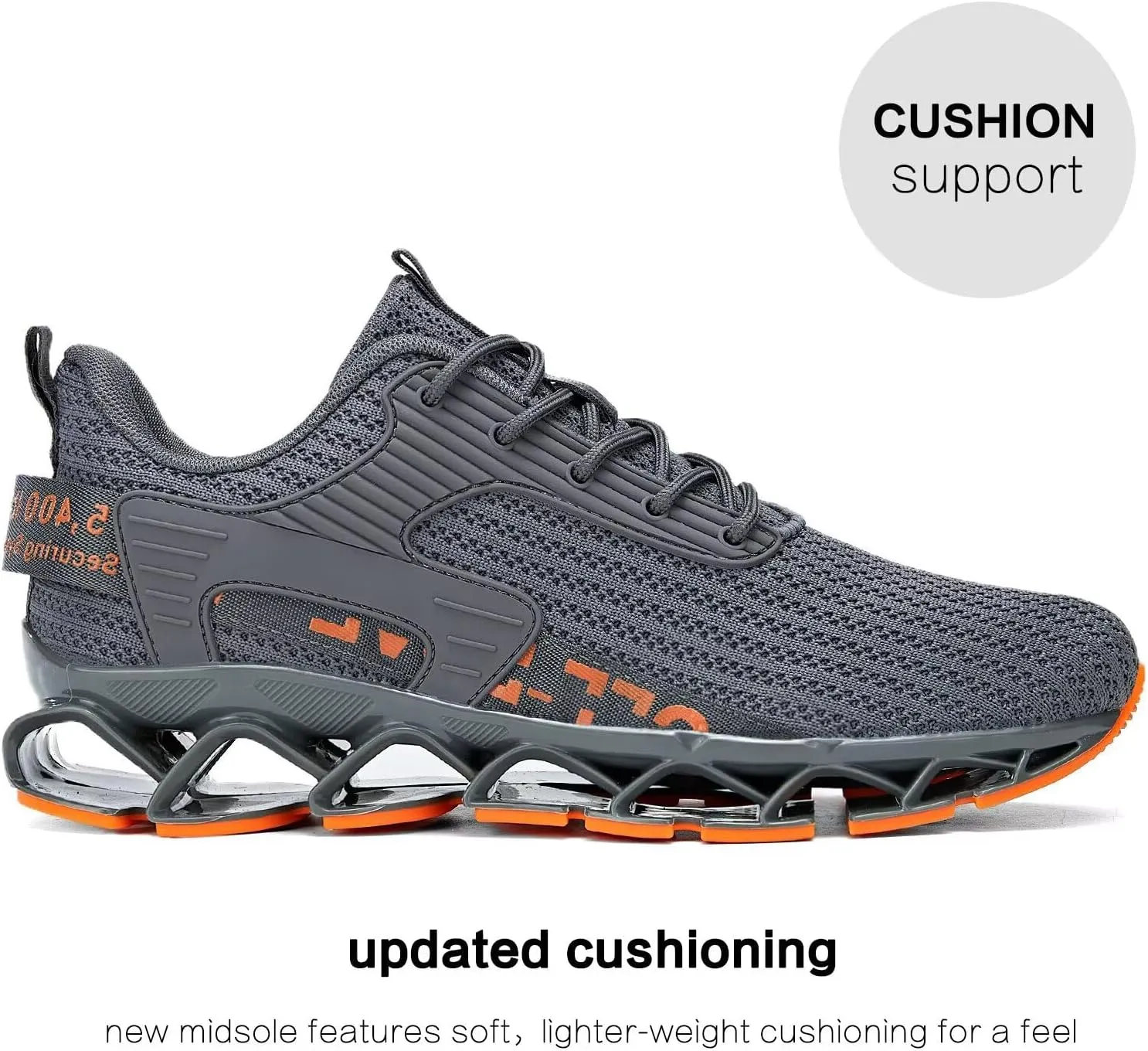 Vooncosir Men's Fashion Sneakers Breathable Mesh Running Shoes Blade Non Slip Soft Sole Casual Athletic Walking Shoes