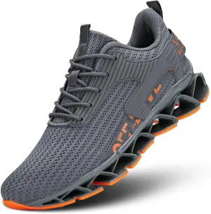 Vooncosir Men's Fashion Sneakers Breathable Mesh Running Shoes Blade Non Slip Soft Sole Casual Athletic Walking Shoes