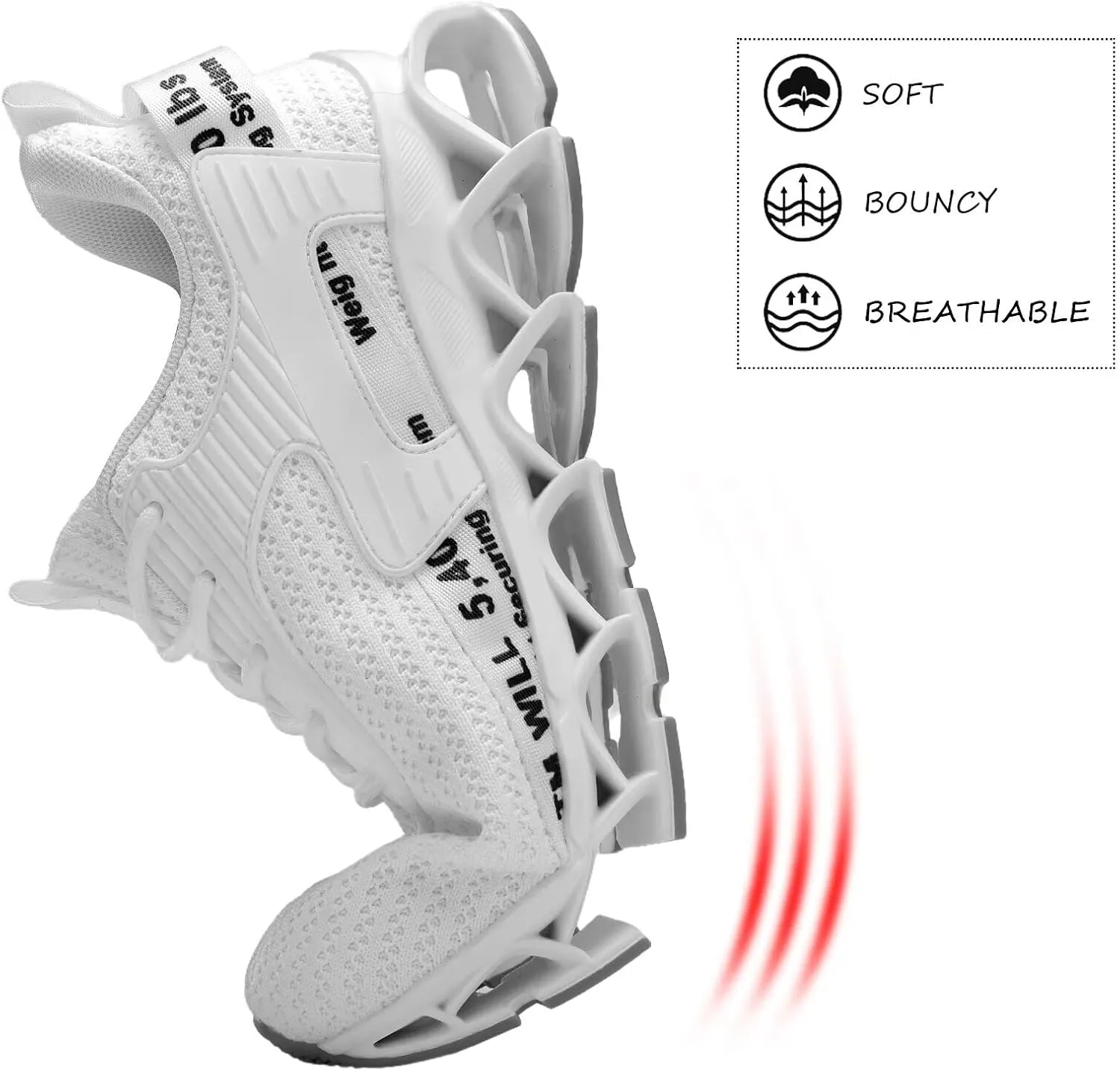 Vooncosir Men's Fashion Sneakers Breathable Mesh Running Shoes Blade Non Slip Soft Sole Casual Athletic Walking Shoes