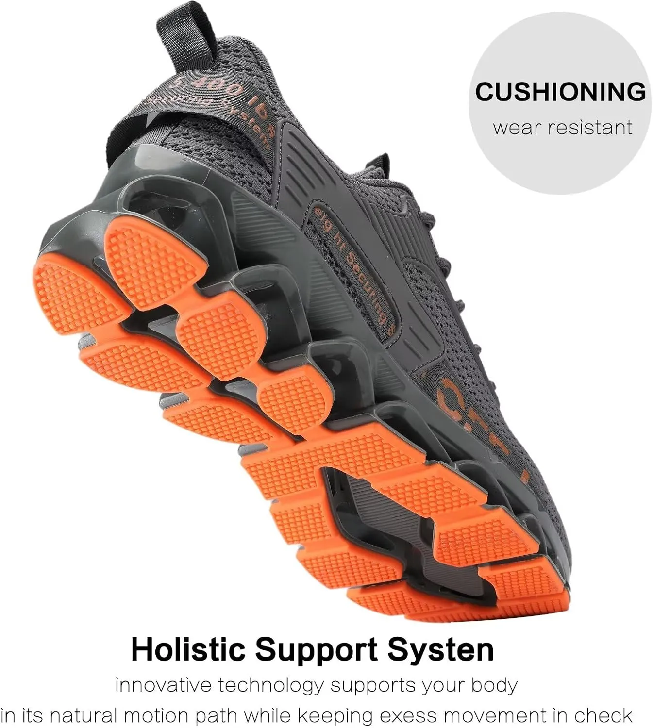 Vooncosir Men's Fashion Sneakers Breathable Mesh Running Shoes Blade Non Slip Soft Sole Casual Athletic Walking Shoes