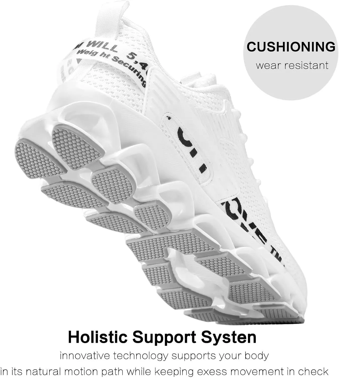 Vooncosir Men's Fashion Sneakers Breathable Mesh Running Shoes Blade Non Slip Soft Sole Casual Athletic Walking Shoes