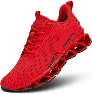 Vooncosir Men's Fashion Sneakers Breathable Mesh Running Shoes Blade Non Slip Soft Sole Casual Athletic Walking Shoes