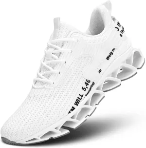 Vooncosir Men's Fashion Sneakers Breathable Mesh Running Shoes Blade Non Slip Soft Sole Casual Athletic Walking Shoes