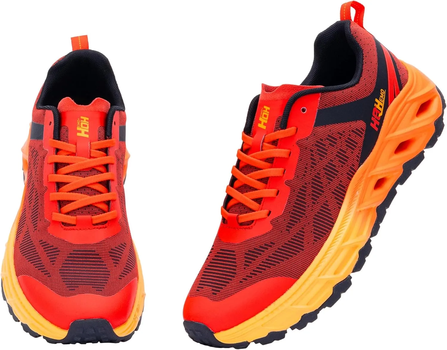 Wide Trail Running Shoes for Mens - FALKON 1.0 Waterproof Hiking Sneakers Wide Width for Outdoor with Jet-Holes Sole