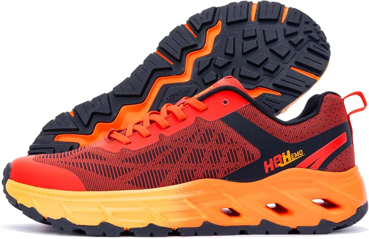 Wide Trail Running Shoes for Mens - FALKON 1.0 Waterproof Hiking Sneakers Wide Width for Outdoor with Jet-Holes Sole