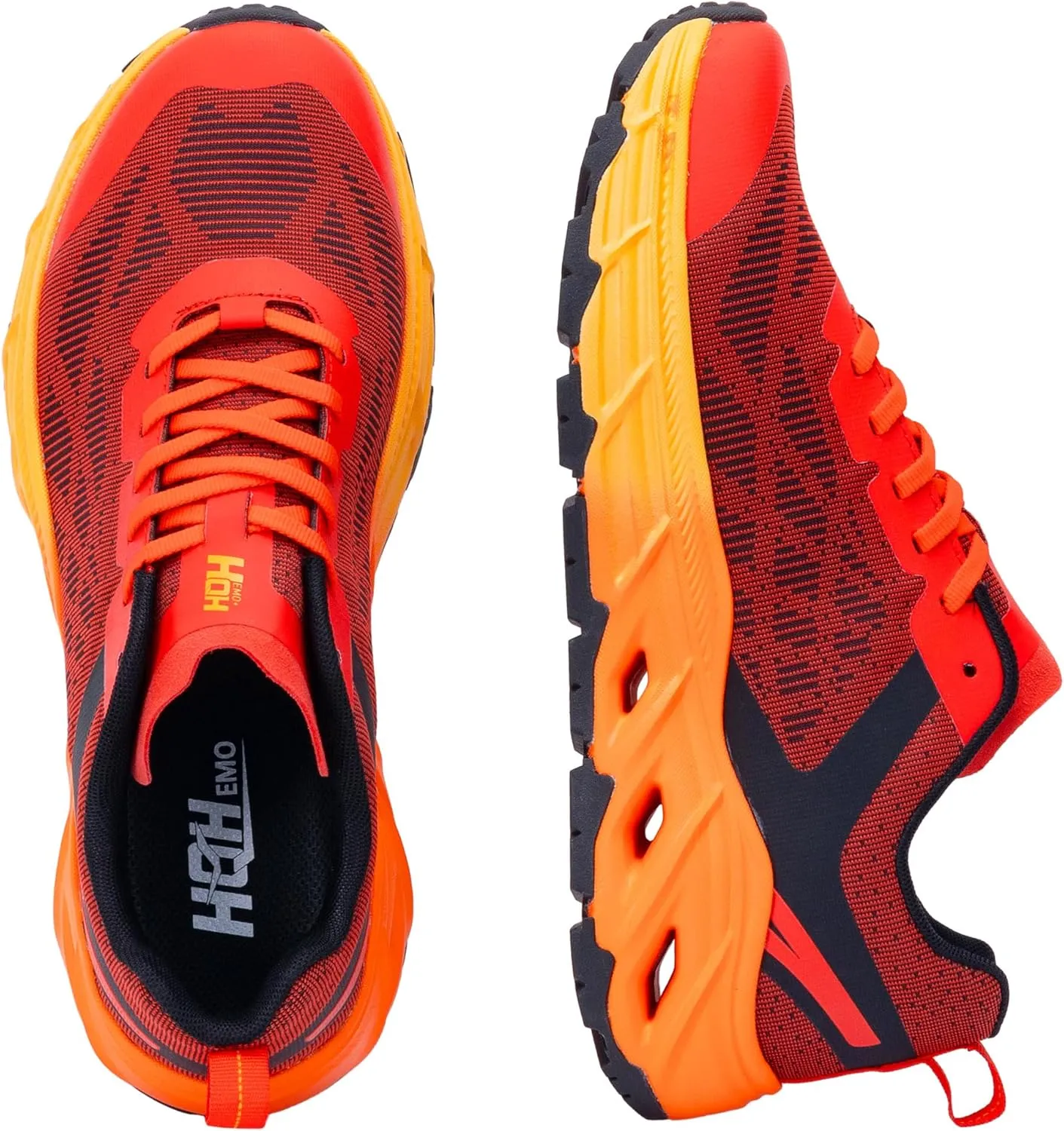 Wide Trail Running Shoes for Mens - FALKON 1.0 Waterproof Hiking Sneakers Wide Width for Outdoor with Jet-Holes Sole