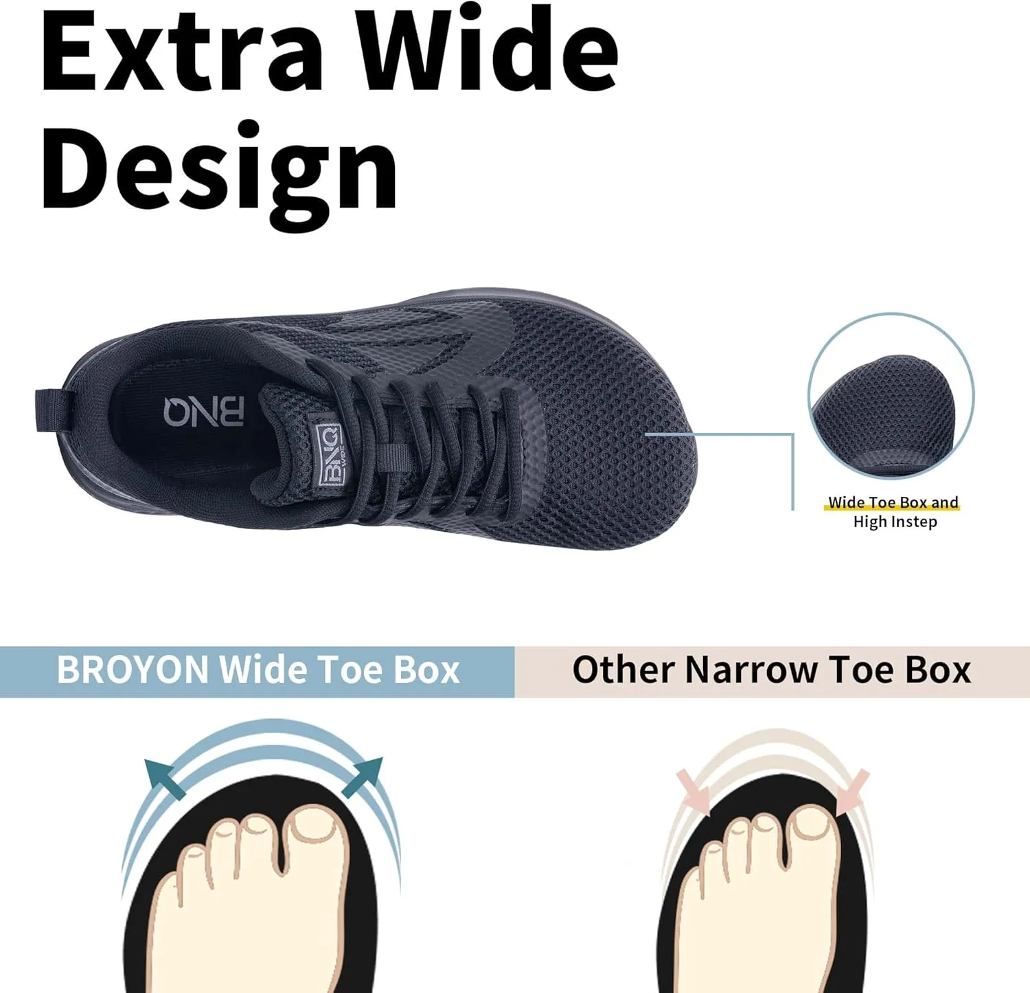 Womens Arch Support Walking Shoes Wide Toe Box Orthotic Sneakers Air Tennis Shoes for Plantar Fasciitis Pain Relief, Size 6-11
